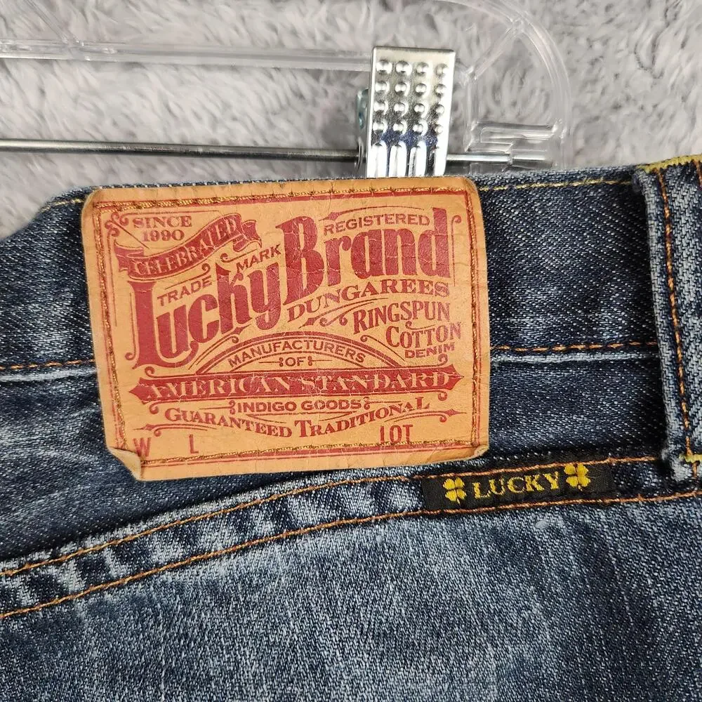 Lucky Brand 361 Vintage Straight Jeans Mens 32x31 Blue Medium Wash Denim Casual